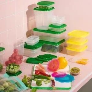 Ikea Pruta,  Food Storage containers microwave, freezer and dishwasher safe